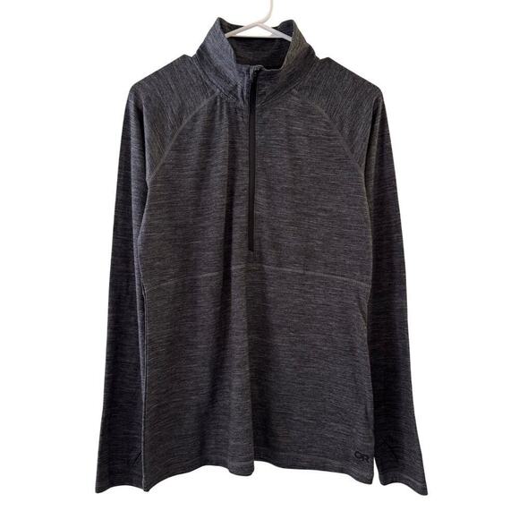 Outdoor Research Women's Alpine Onset Merino 150 Half Zip Shirt Size Medium Gray - Picture 4 of 9